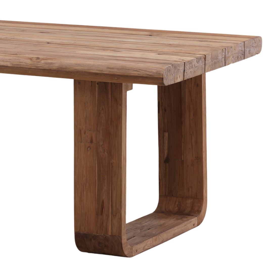 Davin Outdoor Dining Table Natural — Detail 1