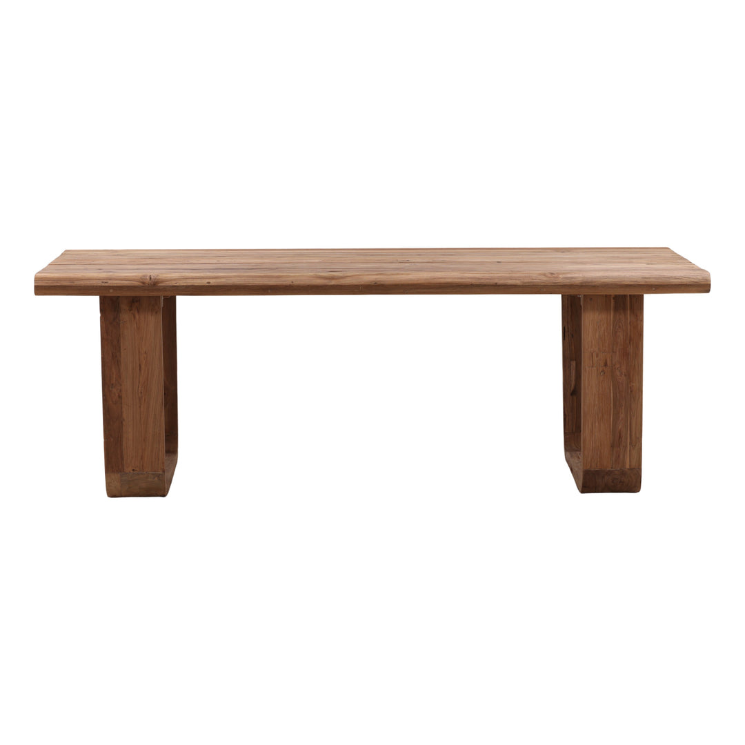 Davin Outdoor Dining Table Natural — Front