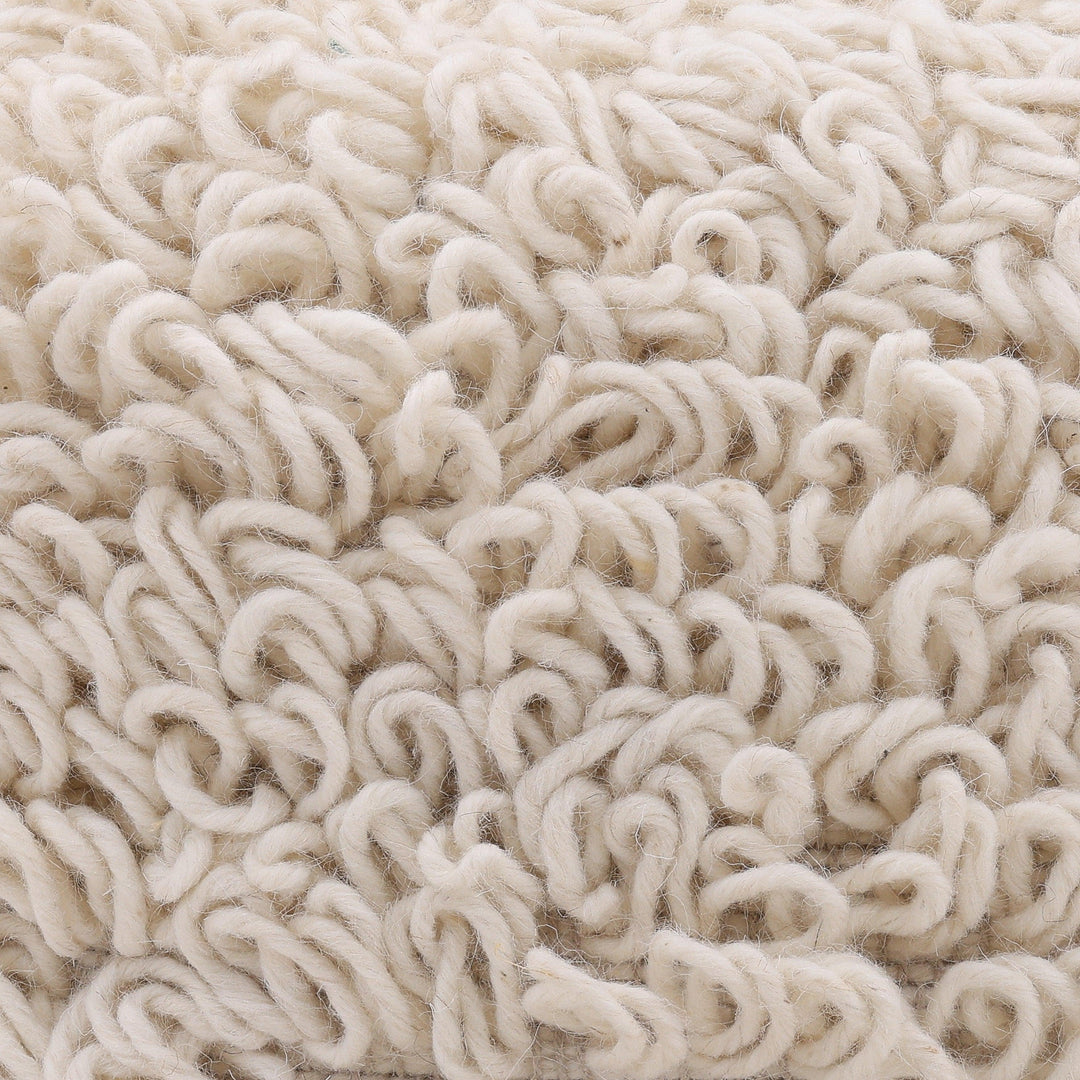 Mende Pouf Ivory - SwayLiving