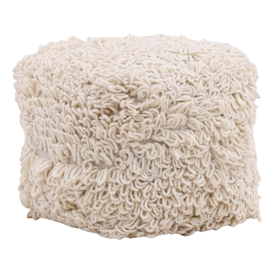 Mende Pouf Ivory - SwayLiving