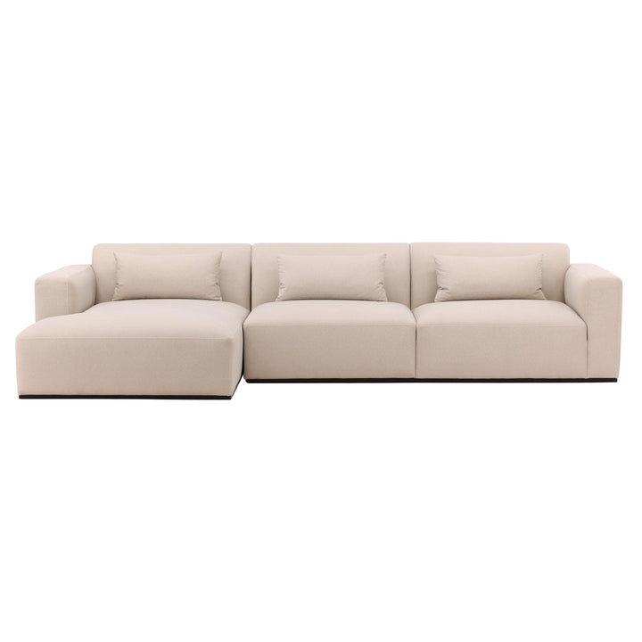 Brooklyne Left Chaise Sectional Cream - SwayLiving