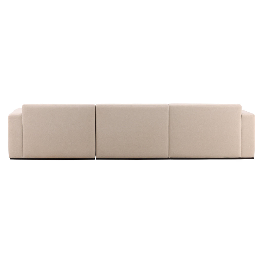 Brooklyne Right Chaise Sectional Cream - SwayLiving