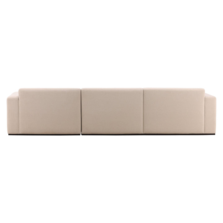 Brooklyne Right Chaise Sectional Cream - SwayLiving