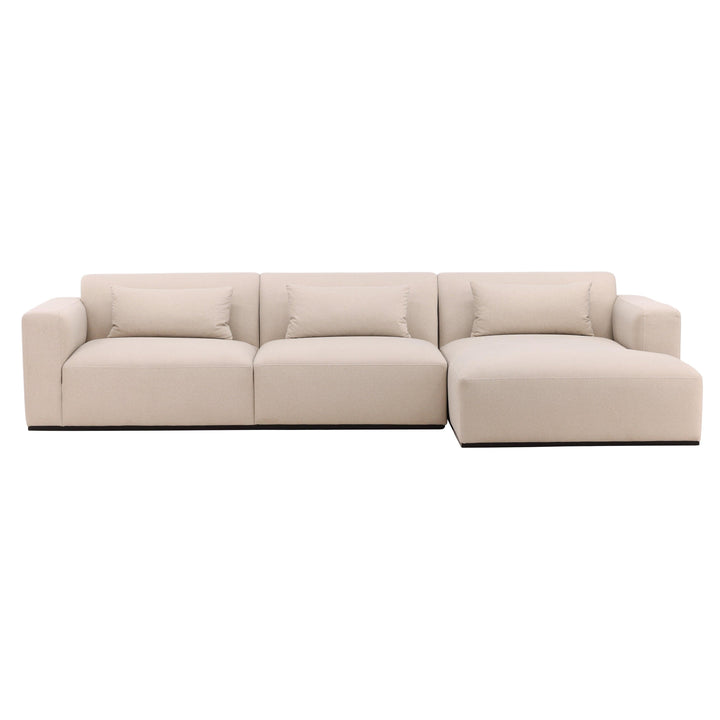 Brooklyne Right Chaise Sectional Cream - SwayLiving