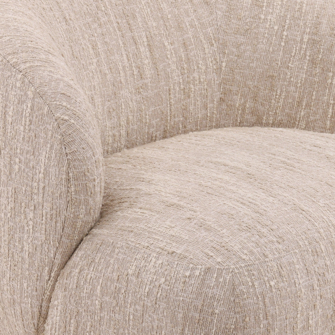 Romina Swivel Chair Beige - SwayLiving