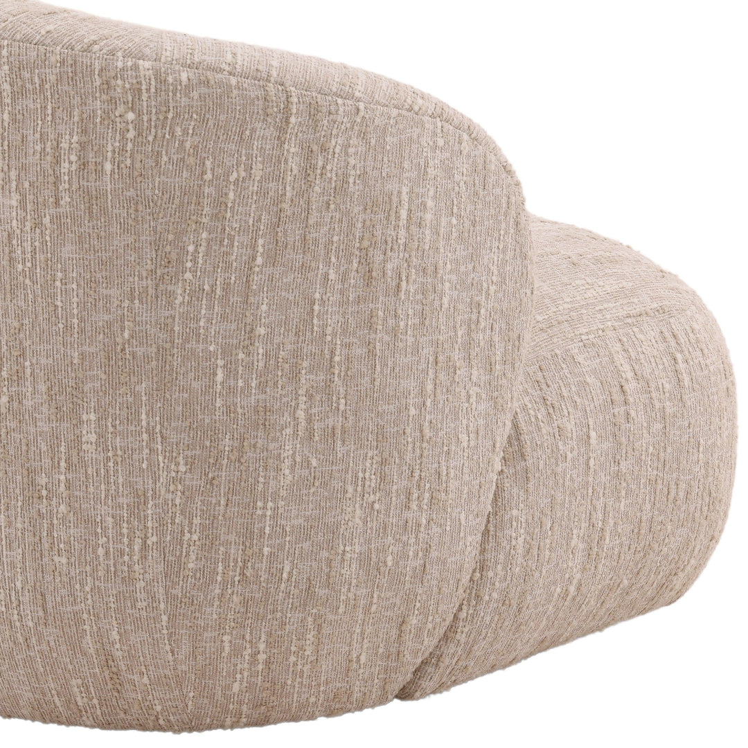 Romina Swivel Chair Beige - SwayLiving