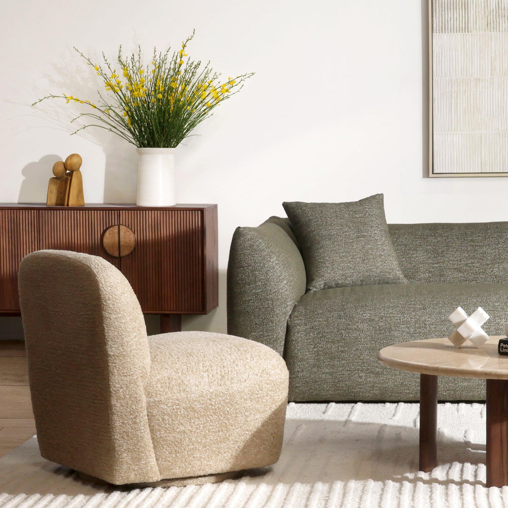 Daryl Swivel Chair Sand - SwayLiving