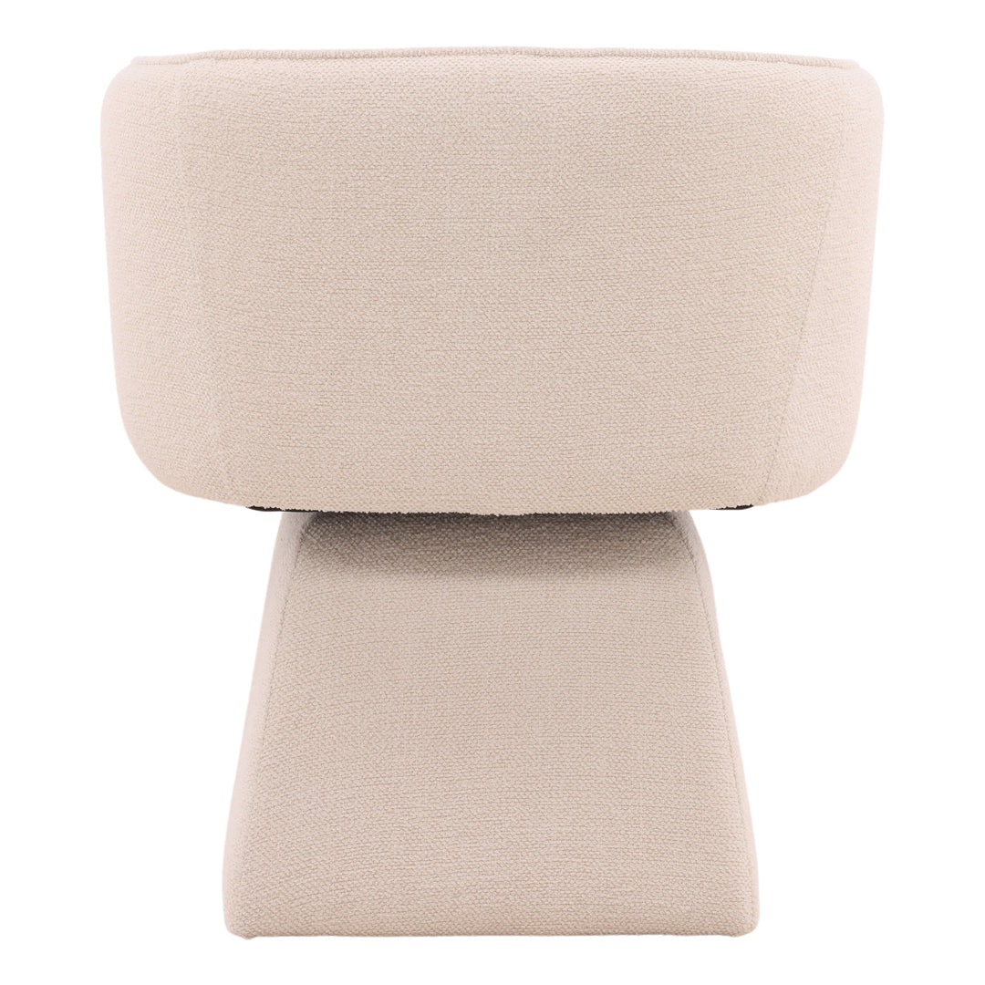 Jonnie Swivel Chair Cream — Back