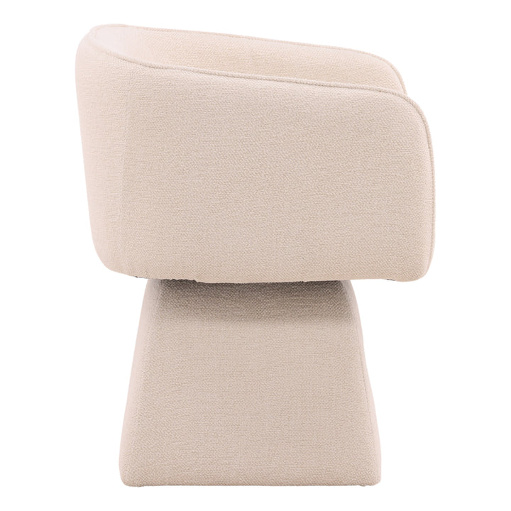 Jonnie Swivel Chair Cream — Profile