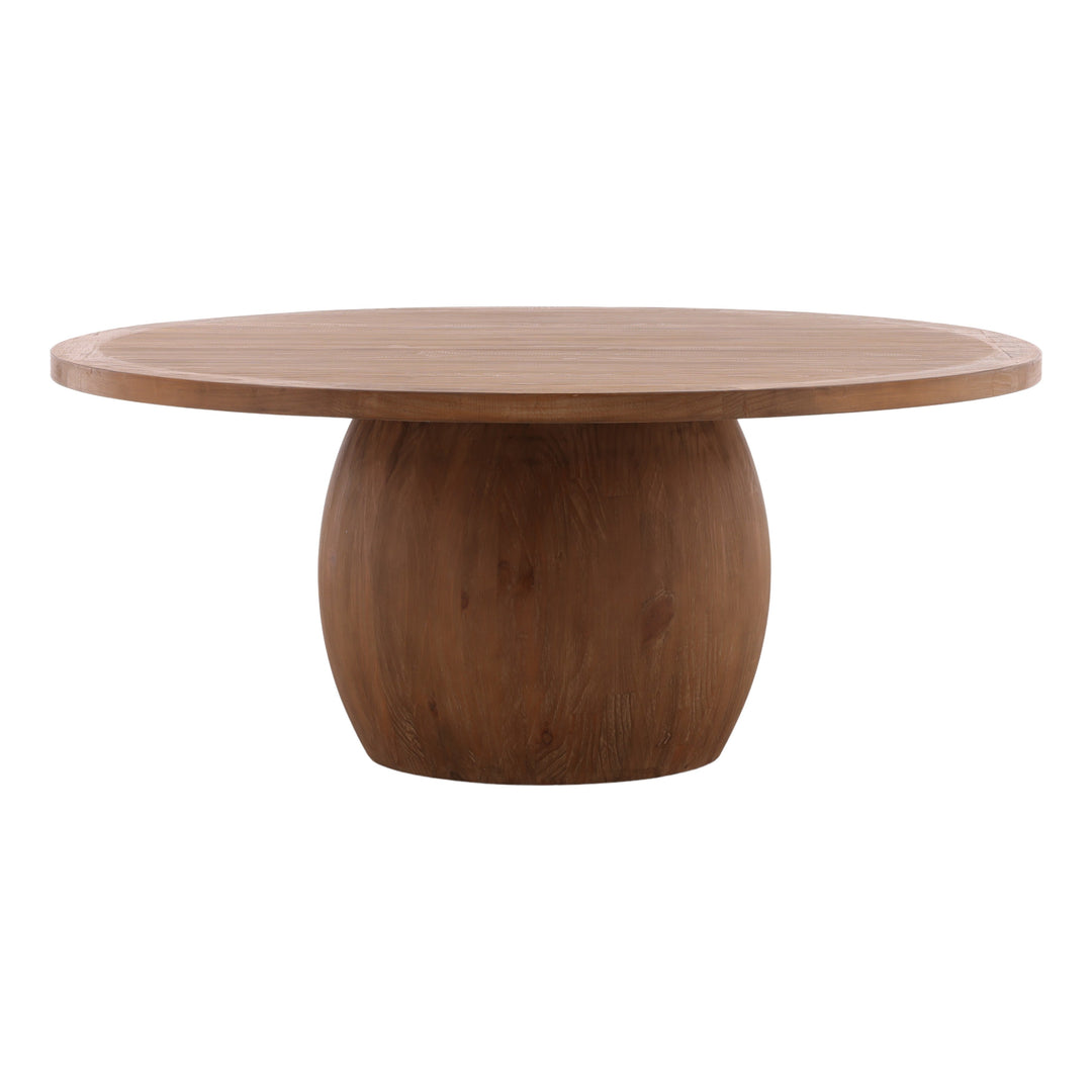 Belise Dining Table Brown — Front Three-Quarter