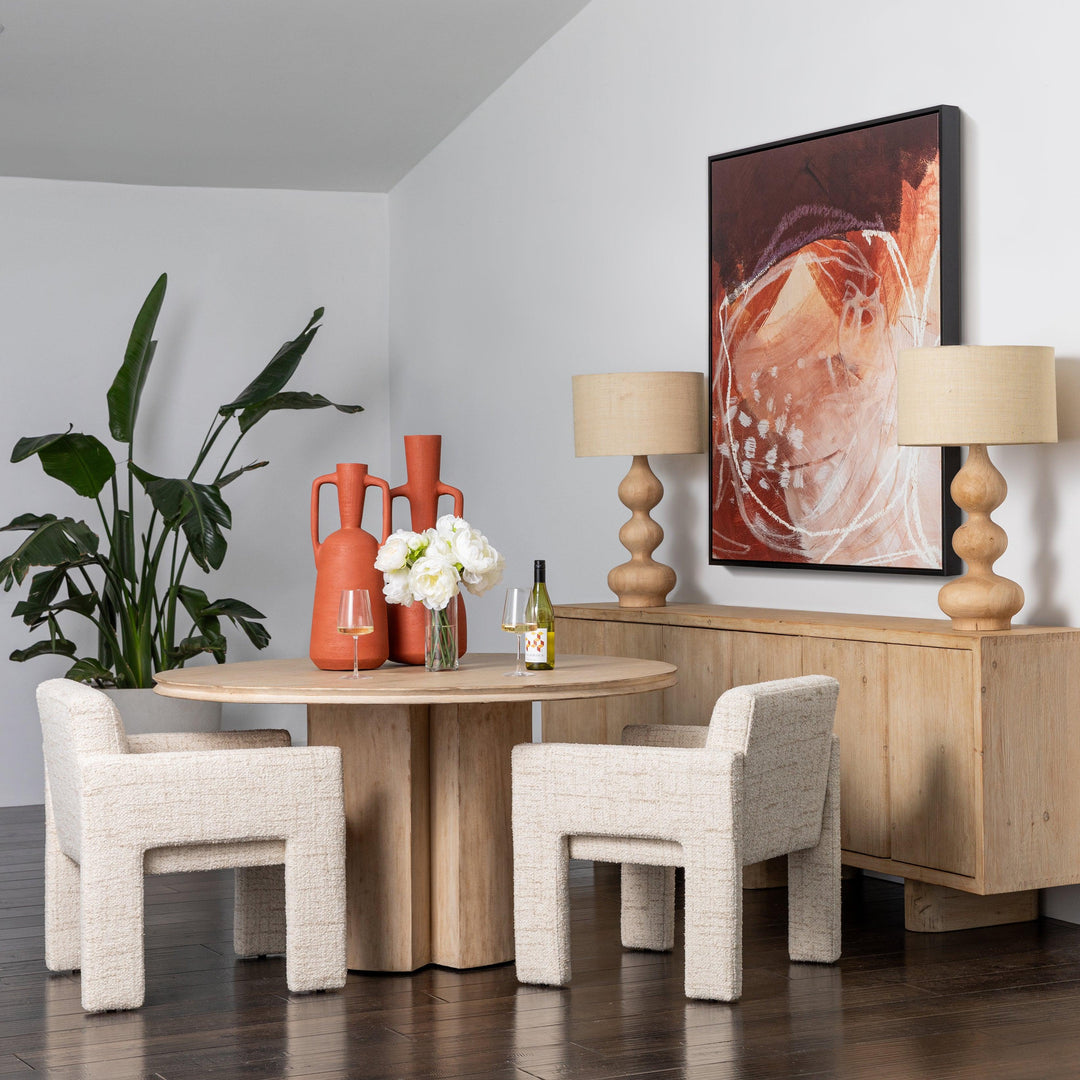 Garvin Dining Table Light Warm Wash - SwayLiving