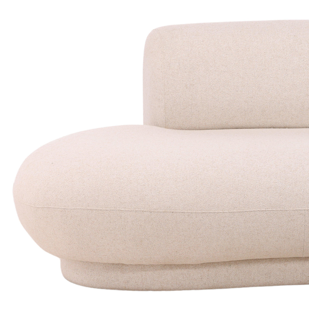 Lakesh Left Chaise Sectional Cream - SwayLiving