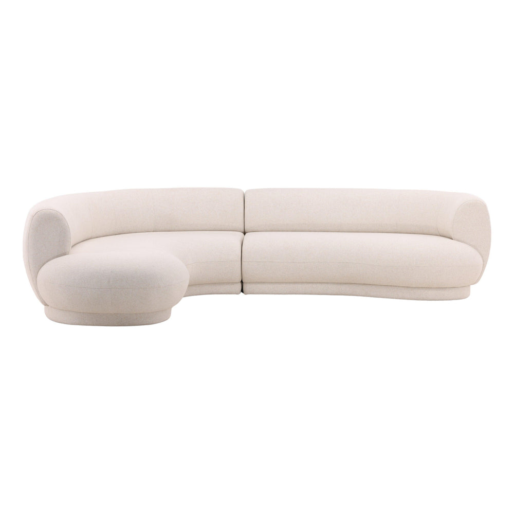 Lakesh Left Chaise Sectional Cream - SwayLiving