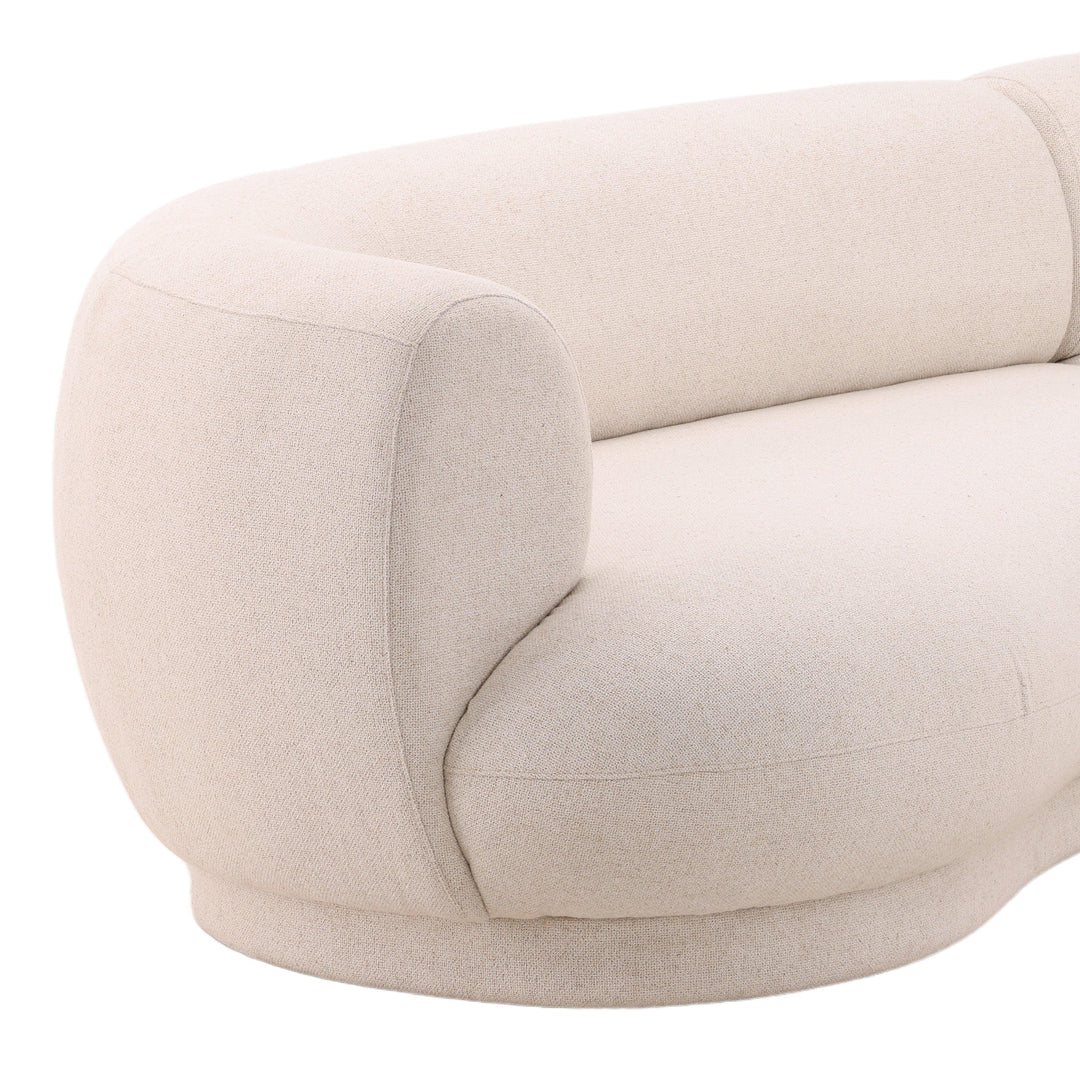 Lakesh Right Chaise Sectional Cream - SwayLiving