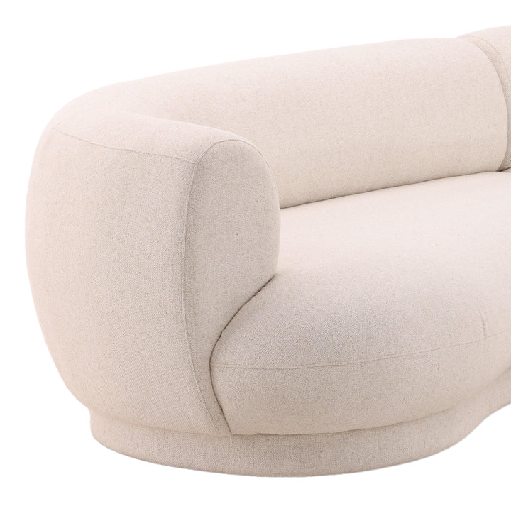Lakesh Right Chaise Sectional Cream - SwayLiving