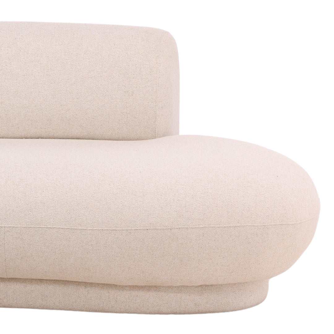 Lakesh Right Chaise Sectional Cream - SwayLiving