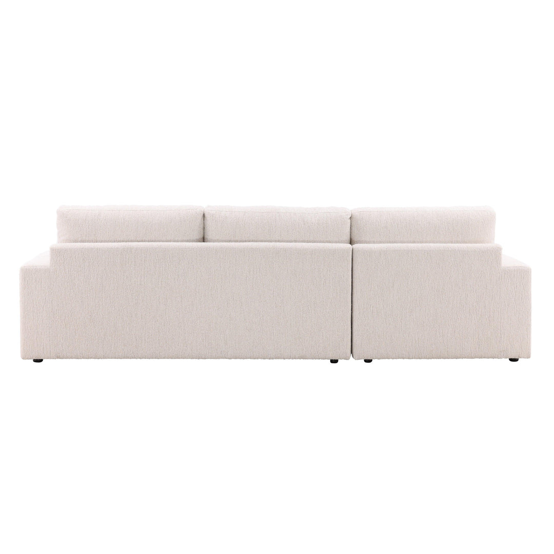 Bryson Left Chaise Sectional Cream - SwayLiving