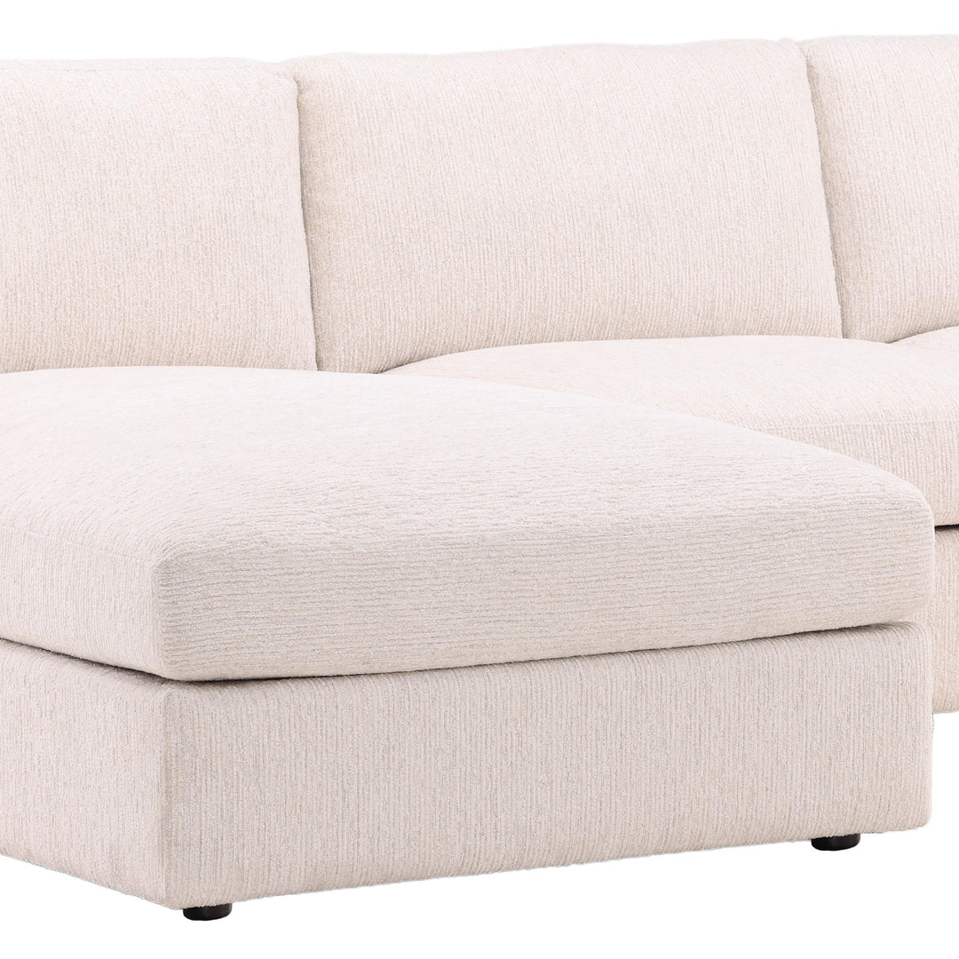 Bryson Left Chaise Sectional Cream - SwayLiving