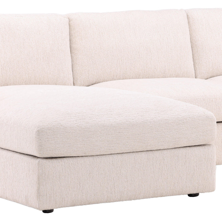 Bryson Left Chaise Sectional Cream - SwayLiving