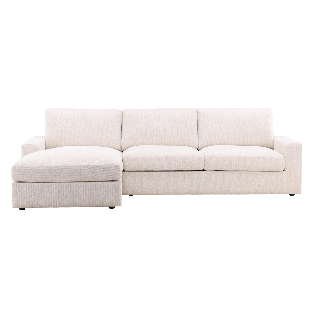 Bryson Left Chaise Sectional Cream - SwayLiving