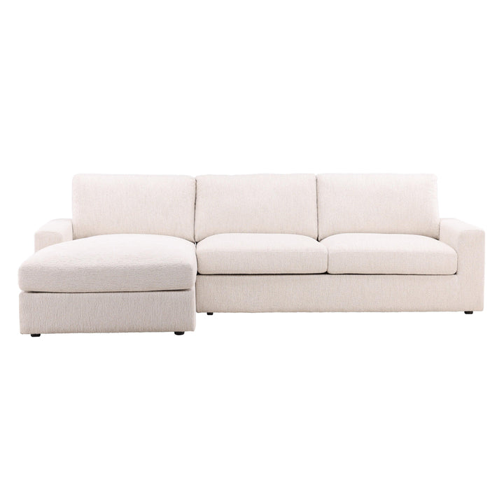 Bryson Left Chaise Sectional Cream - SwayLiving