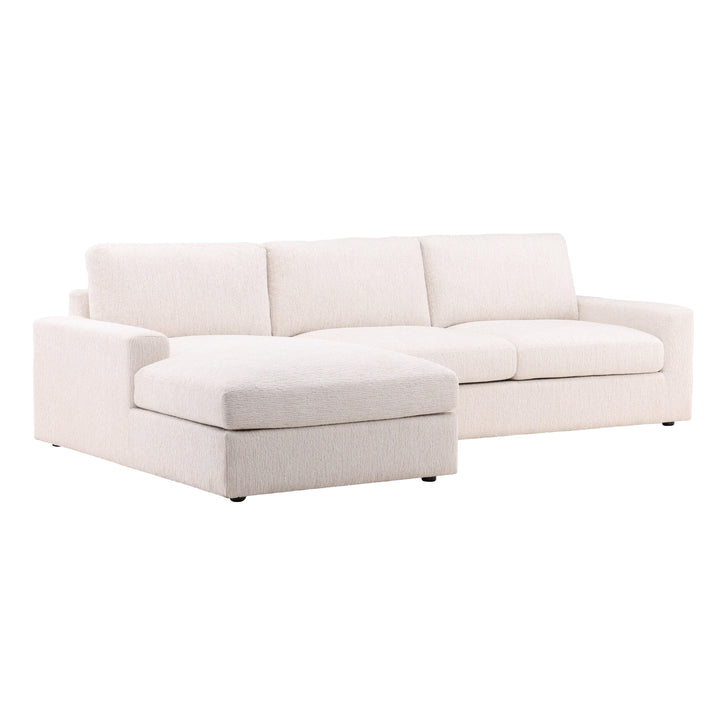 Bryson Left Chaise Sectional Cream - SwayLiving