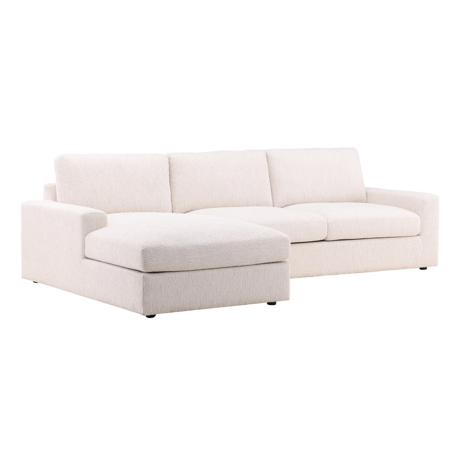 Bryson Left Chaise Sectional Cream - SwayLiving