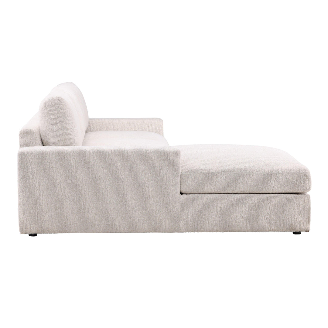 Bryson Left Chaise Sectional Cream - SwayLiving