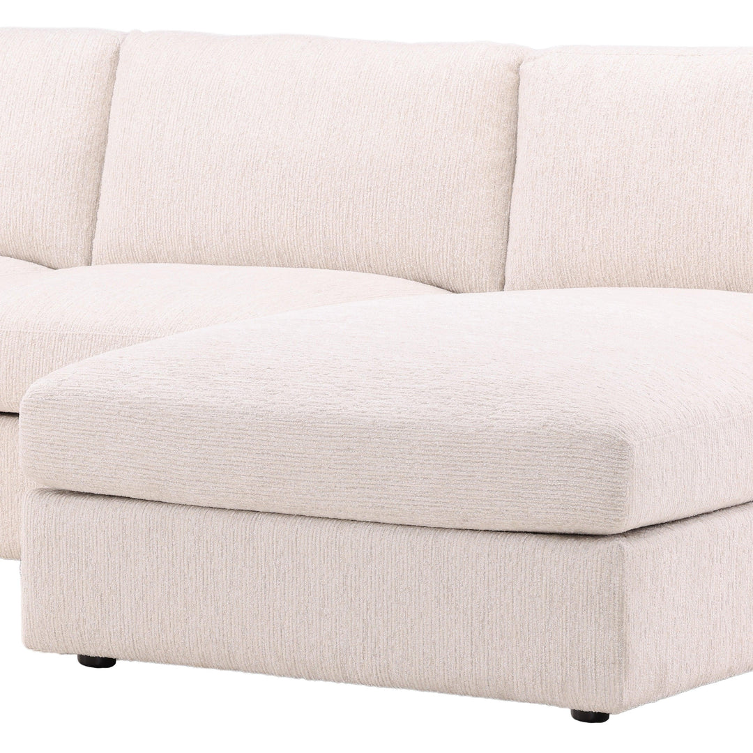 Bryson Right Chaise Sectional Cream - SwayLiving