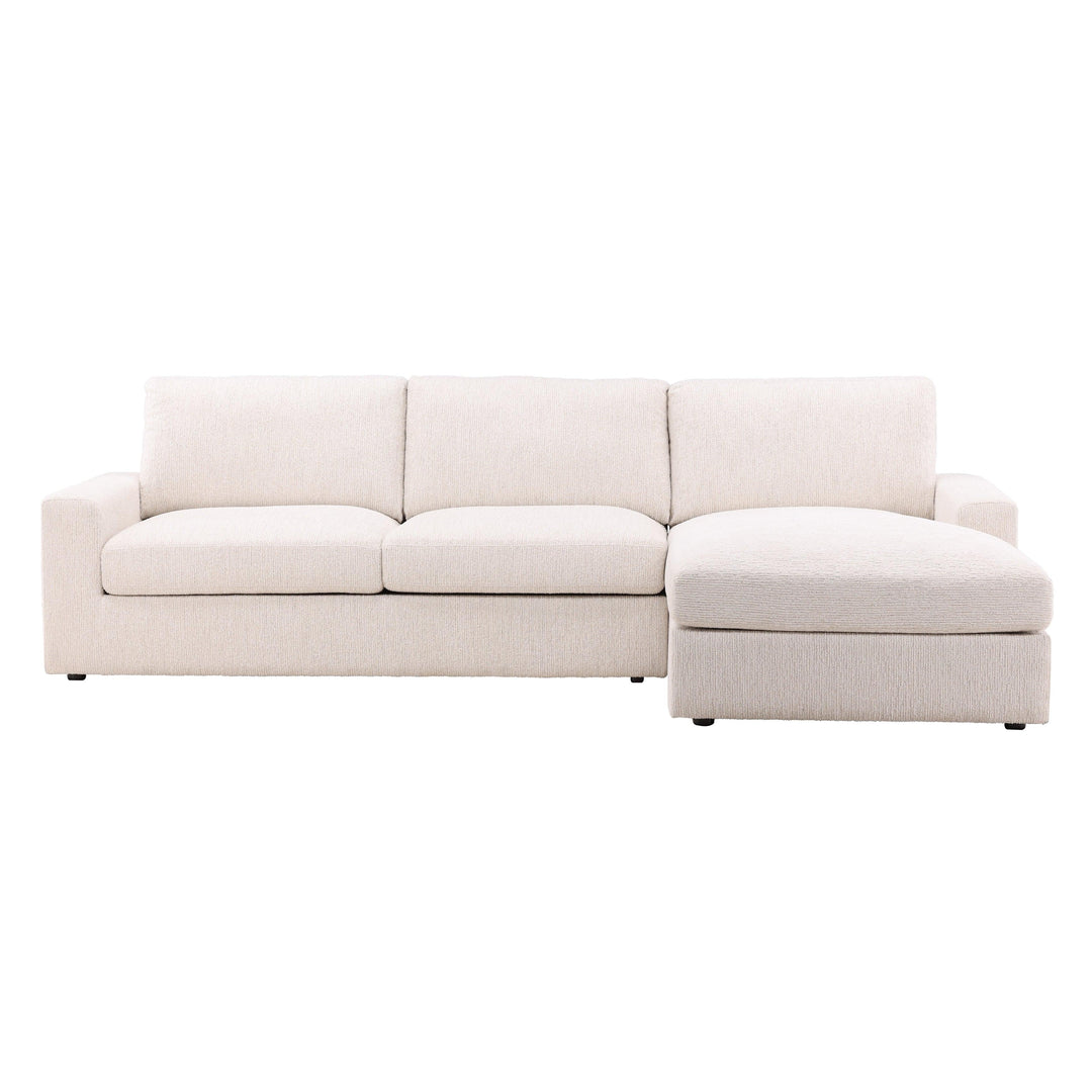 Bryson Right Chaise Sectional Cream - SwayLiving