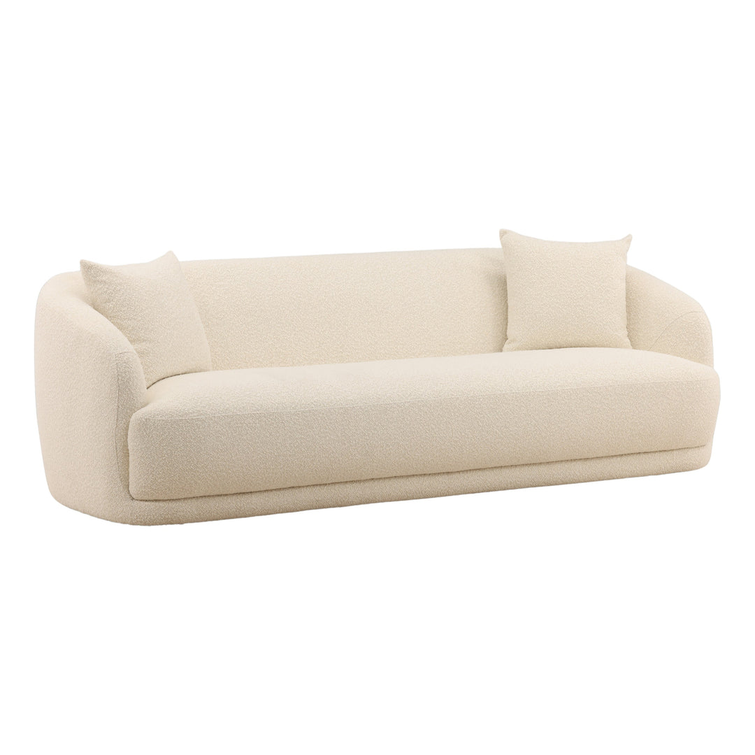 Yulessa Sofa Cream — Front Three-Quarter