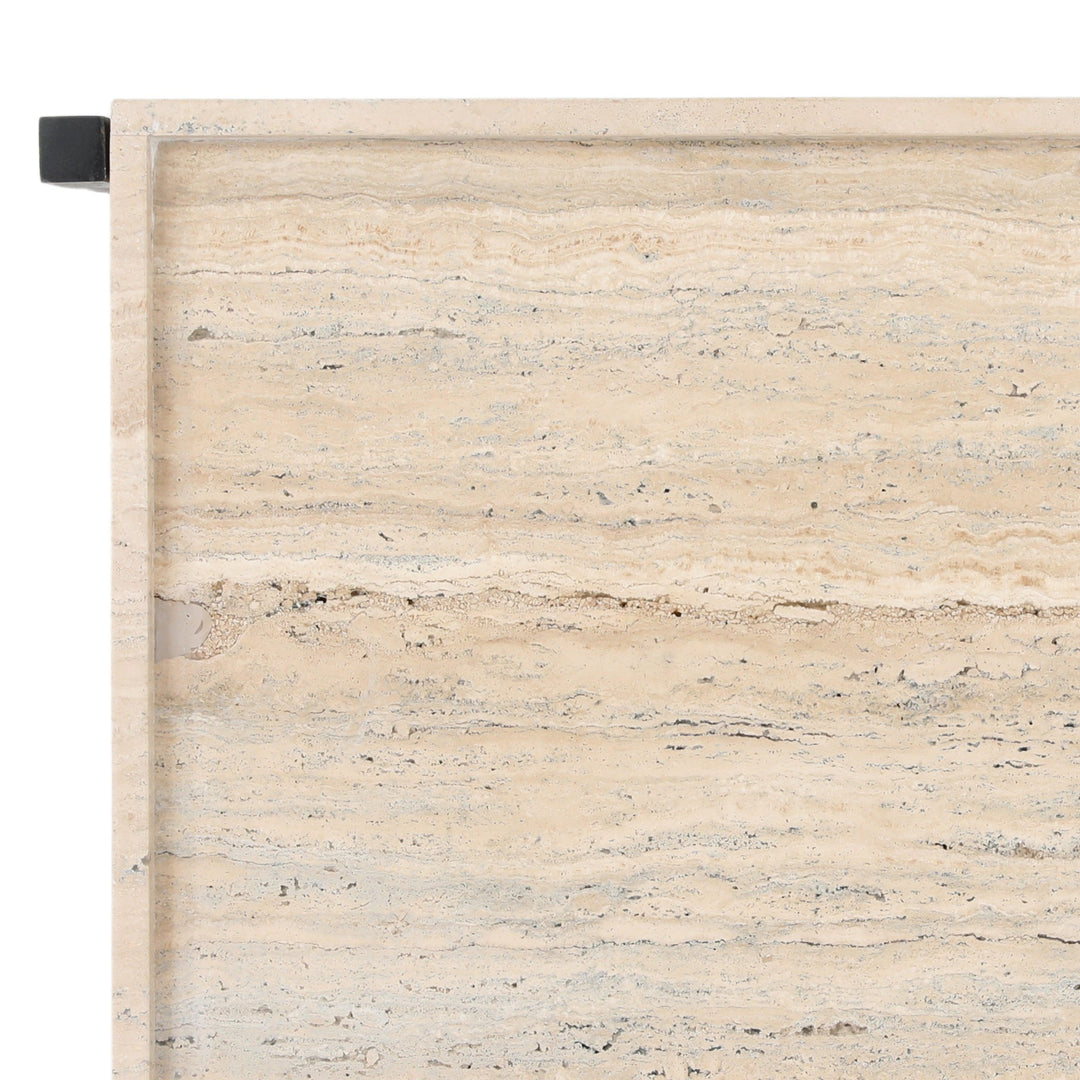 Rys End Table Travertine - SwayLiving
