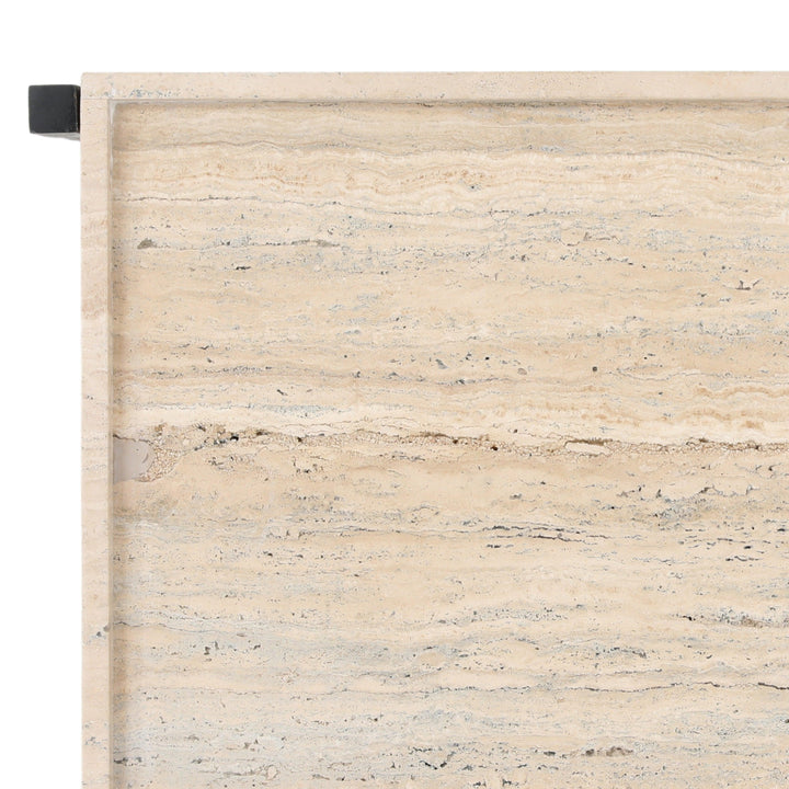 Rys End Table Travertine - SwayLiving
