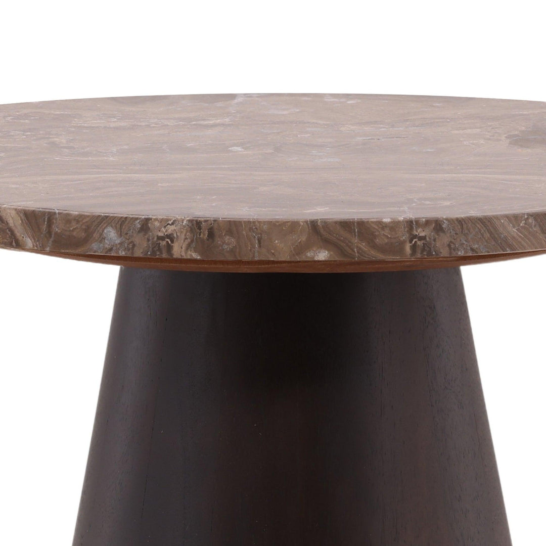 Ettie Side Table Dark Brown - SwayLiving