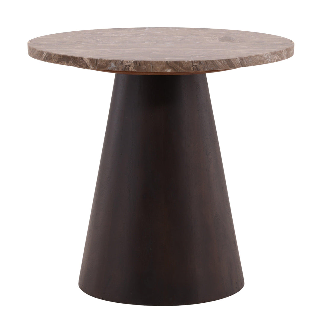 Ettie Side Table Dark Brown - SwayLiving