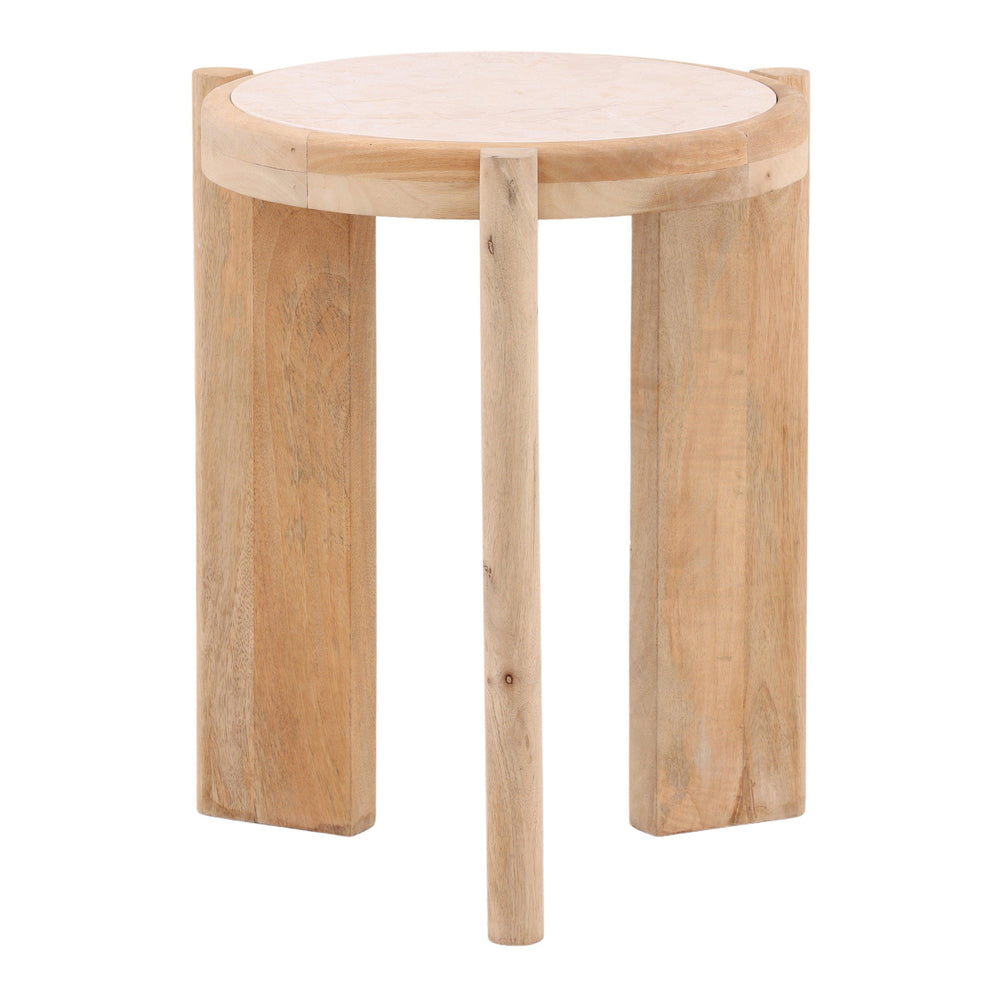 Taran Side Table Beige - SwayLiving