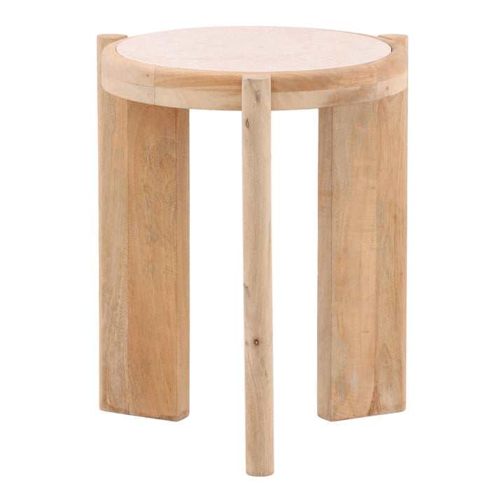Taran Side Table Beige - SwayLiving