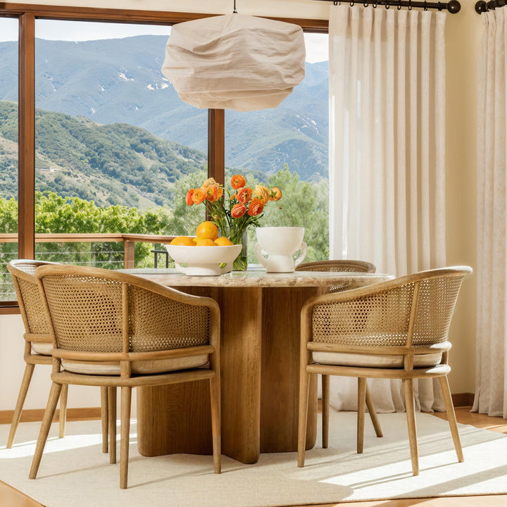 Laynah Dining Table Beige — Lifestyle