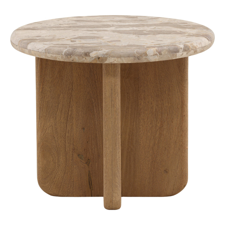 Laynah Side Table Beige — Front