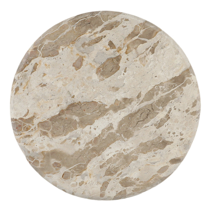 Laynah Side Table Beige — Overhead