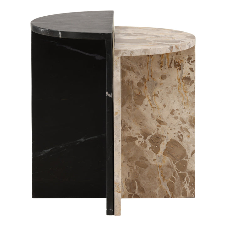 Herrington Nesting Table Set of 2 Black Cream — Back