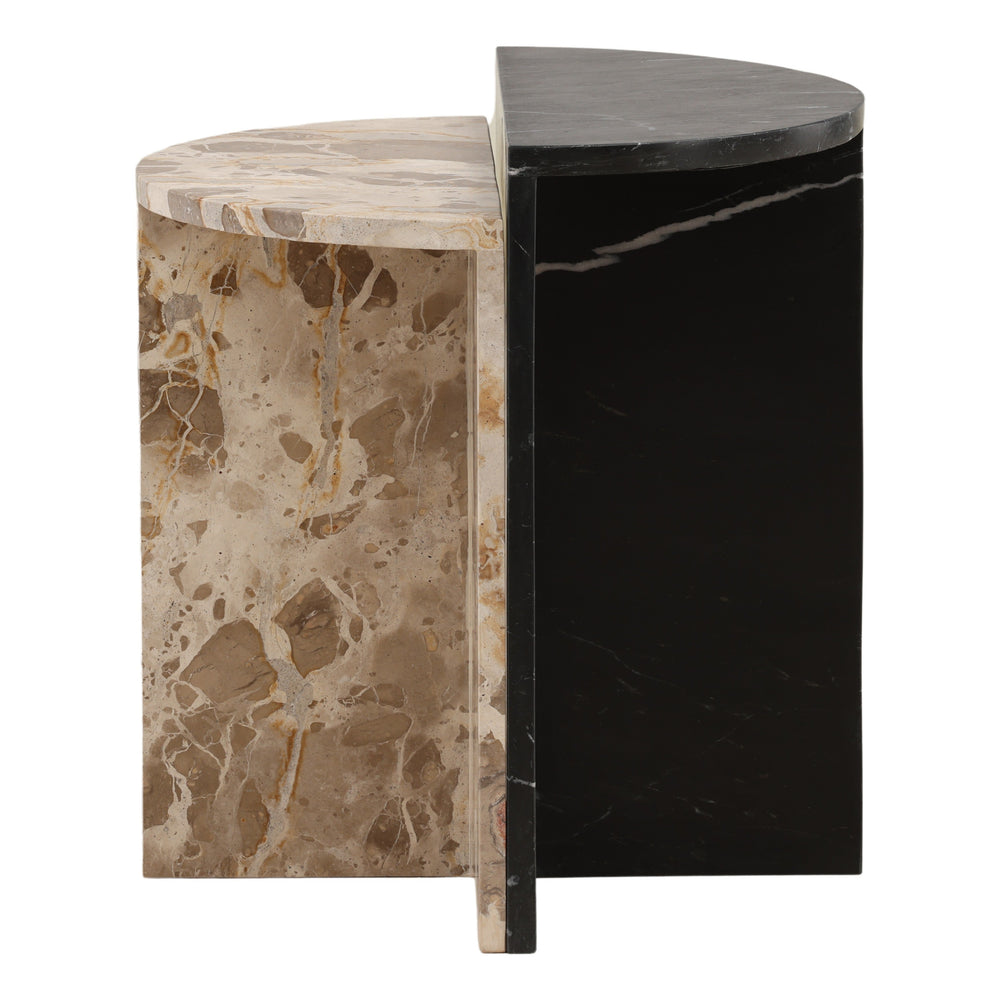 Herrington Nesting Table Set of 2 Black Cream — Front