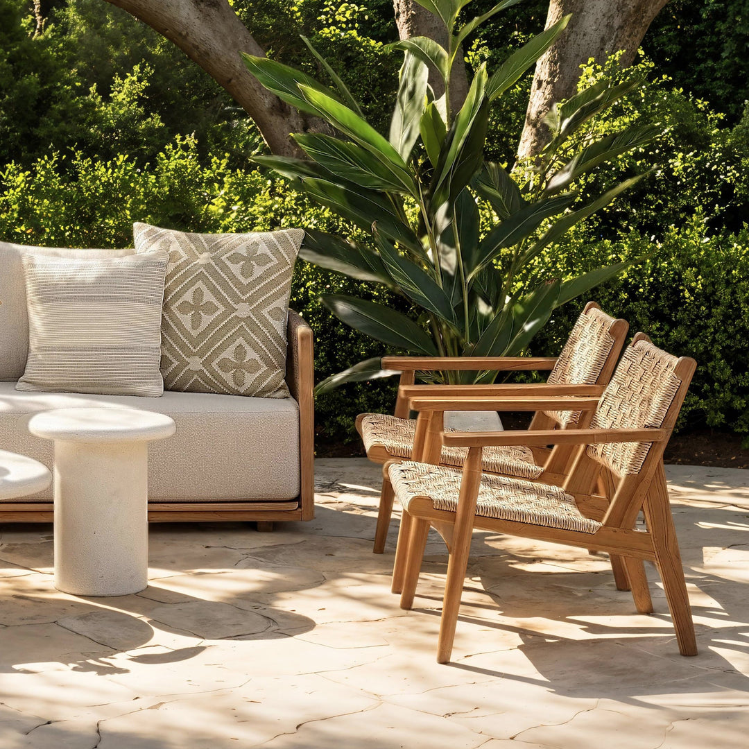 Parleigh Outdoor Occasional Chair Natural — Lifestyle