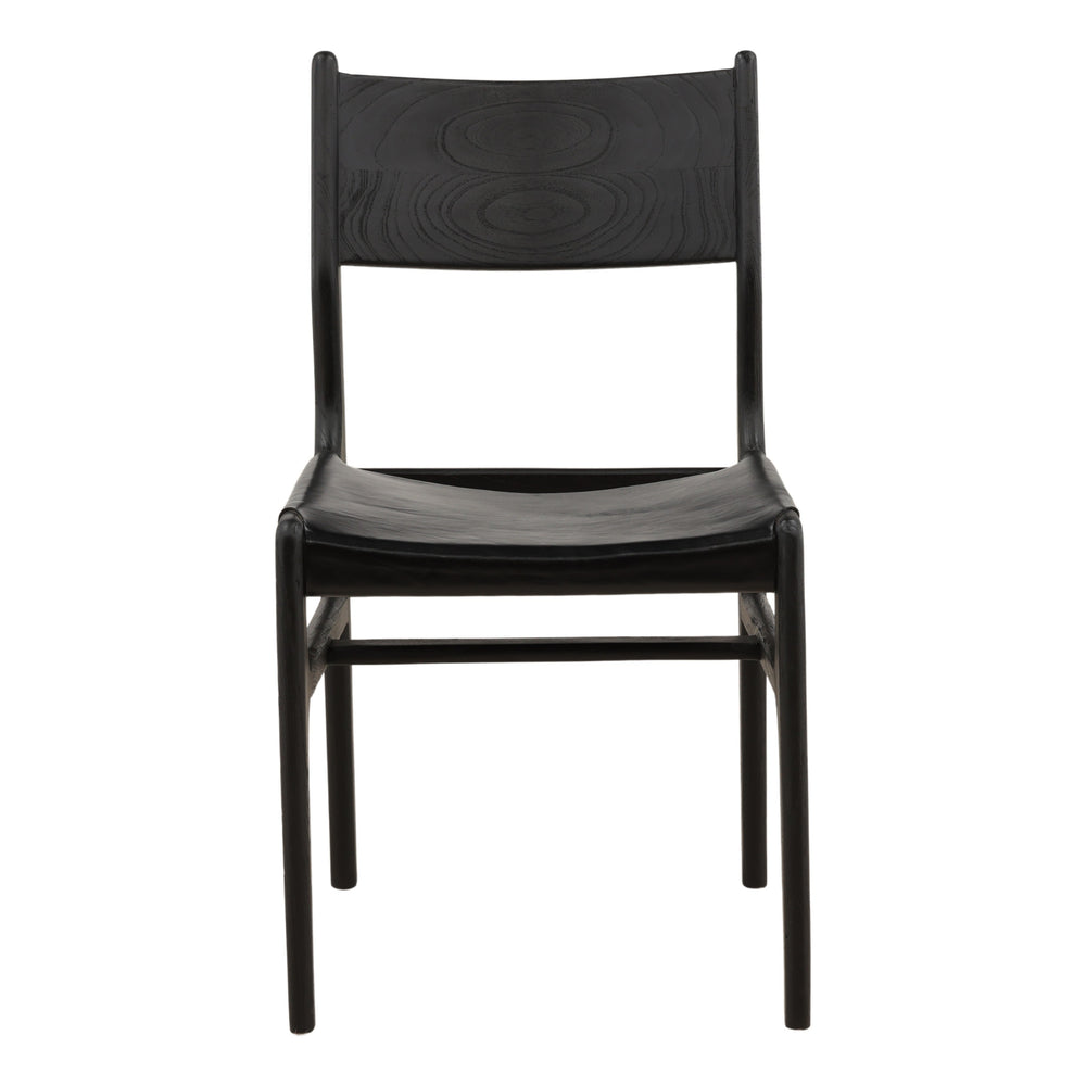 Leandro Dining Chair Set of 2 Black — Front