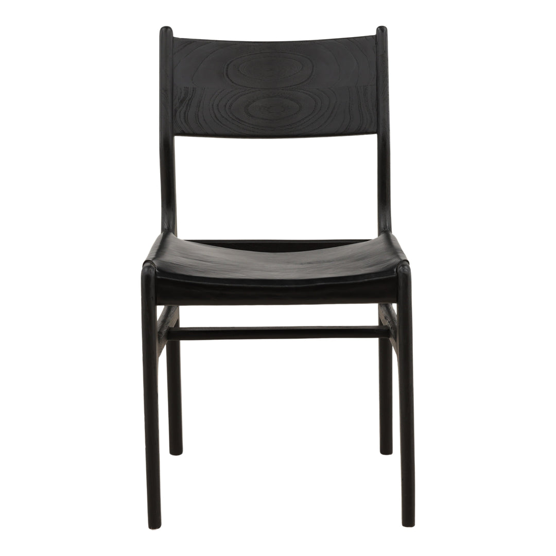 Leandro Dining Chair Set of 2 Black — Front