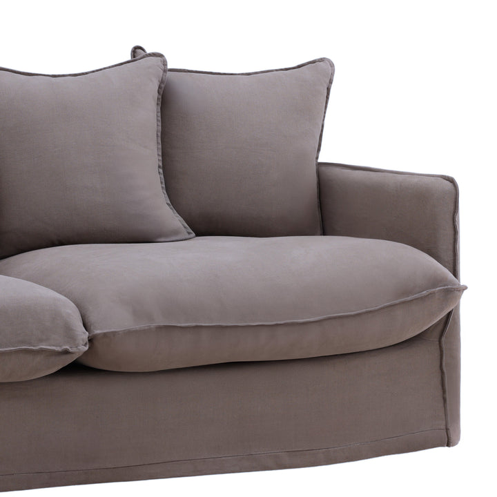 Lexa Sofa Slipcover Stone — Detail 2