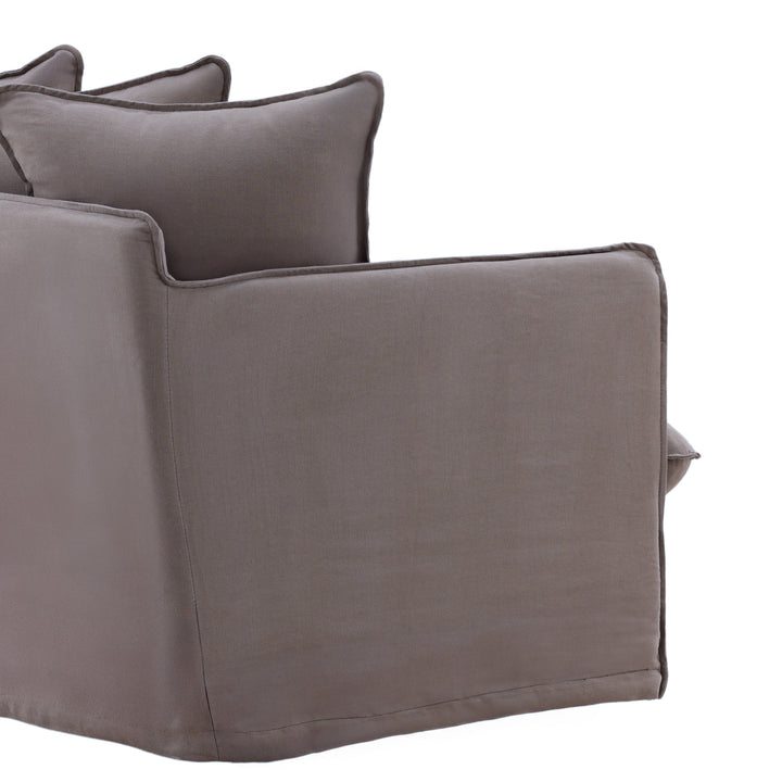 Lexa Sofa Slipcover Stone — Detail 3