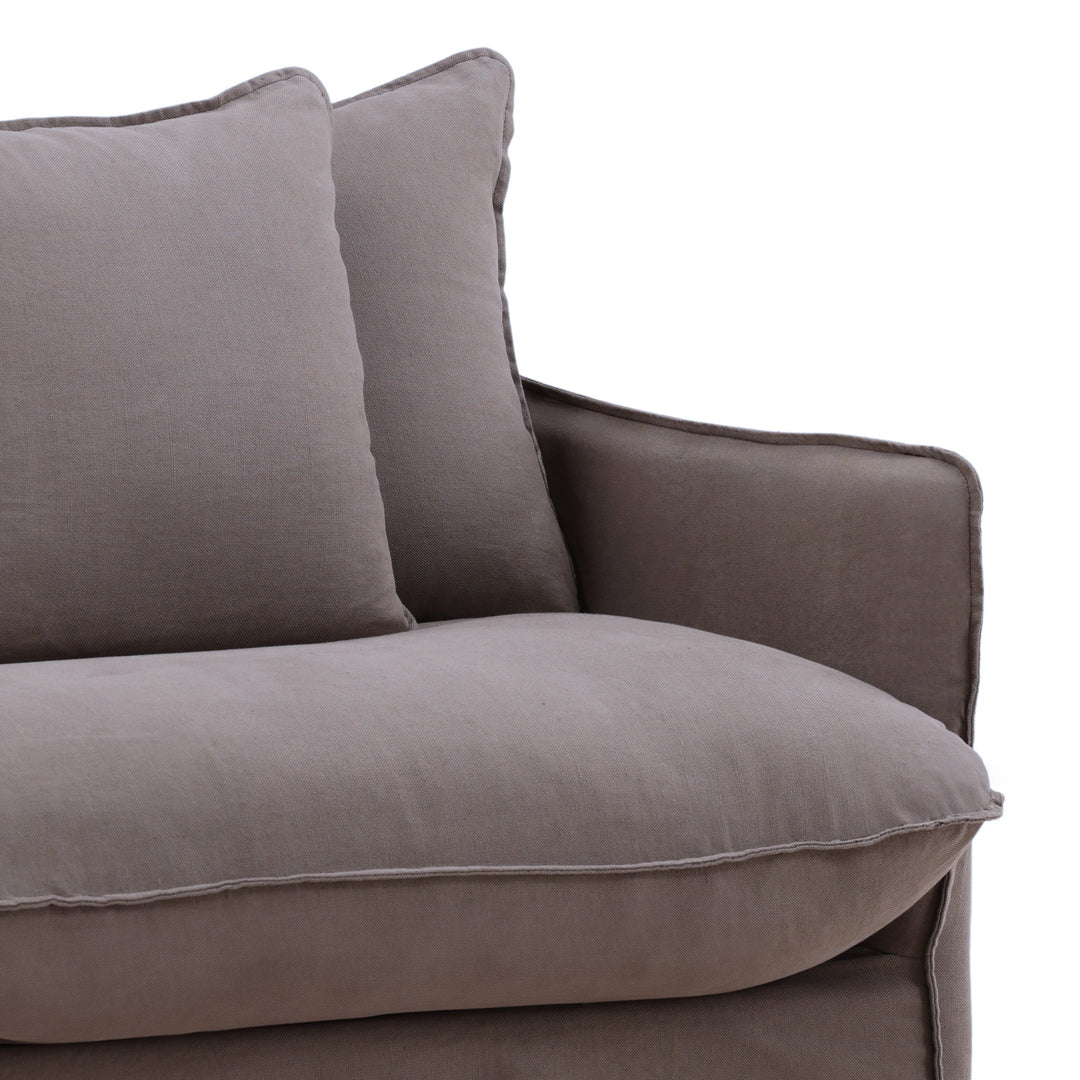 Lexa Sofa Chair Slipcover Stone — Detail 2