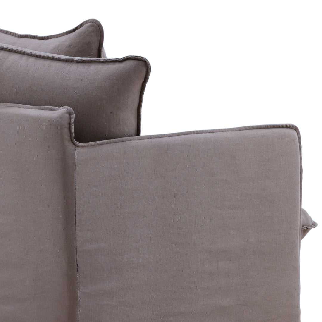 Lexa Sofa Chair Slipcover Stone — Detail 3