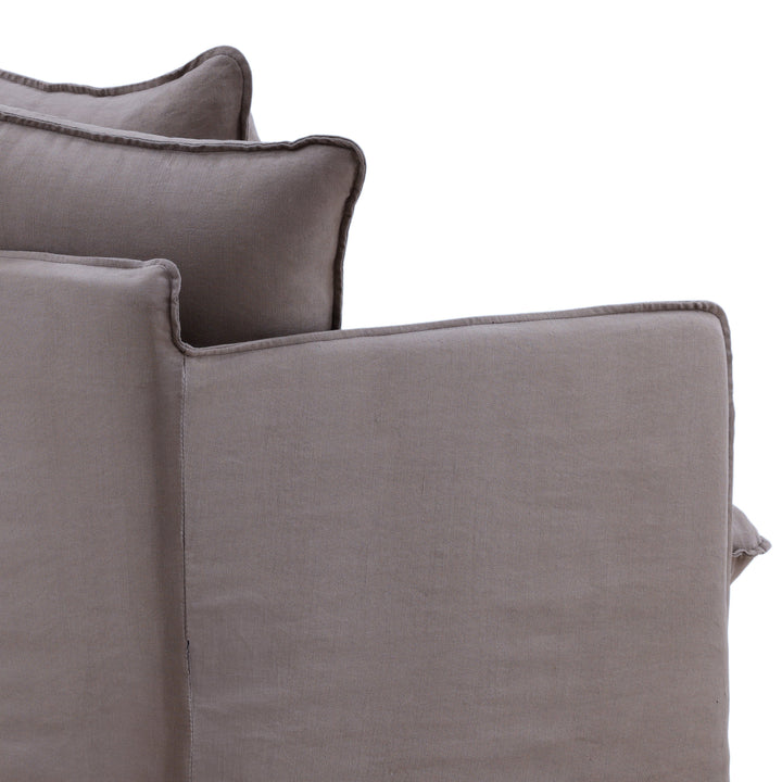 Lexa Sofa Chair Slipcover Stone — Detail 3